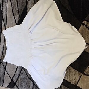 White flattering sheared top